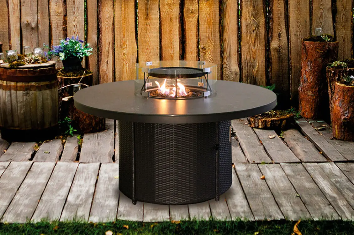 Okrúhle plynové ohnisko Karma Premium Infinity R na terasu
